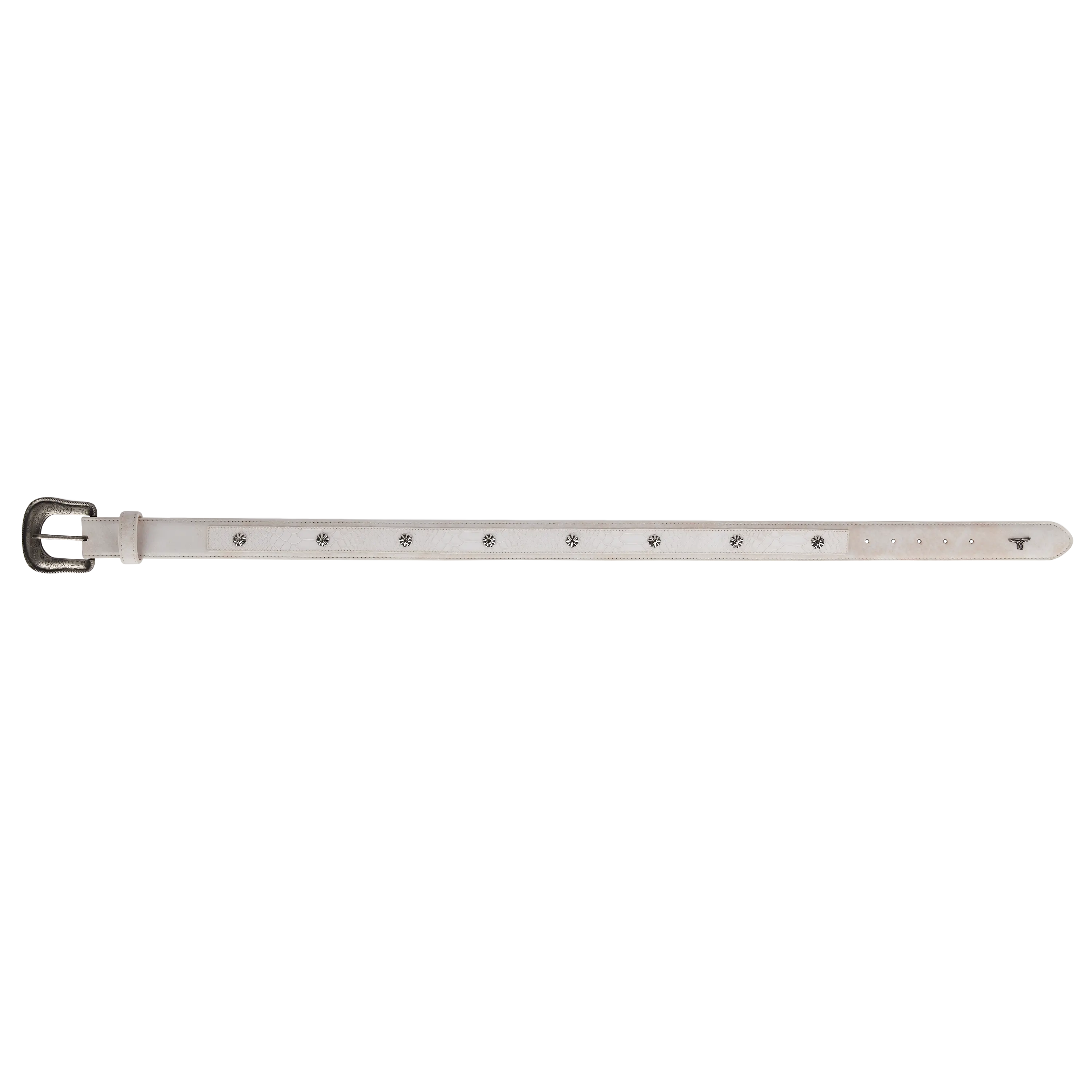 1.5 Overlay Showdown Belt with Conchos and Single Buckle - Ceramic Crackle - Image 4