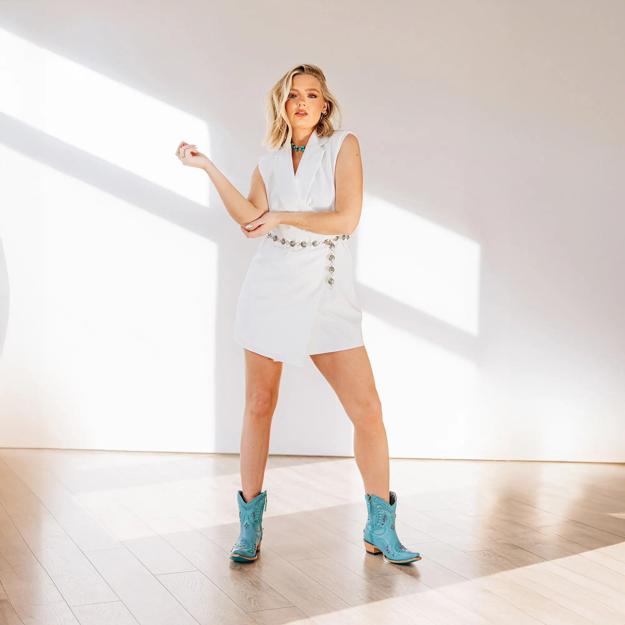 Cossette Bootie - Turquoise Blaze **Final Sale** - Image 3