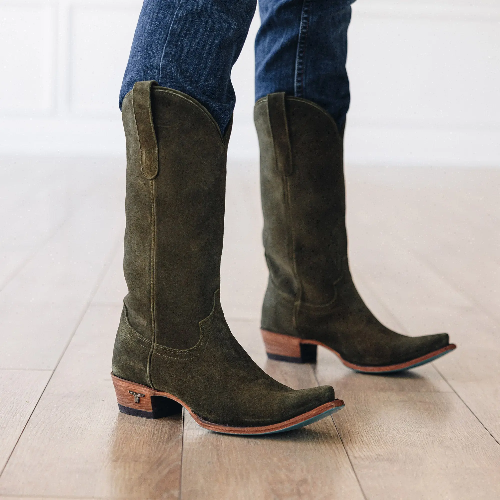 Emma Jane Boot - Olive Suede - Image 13
