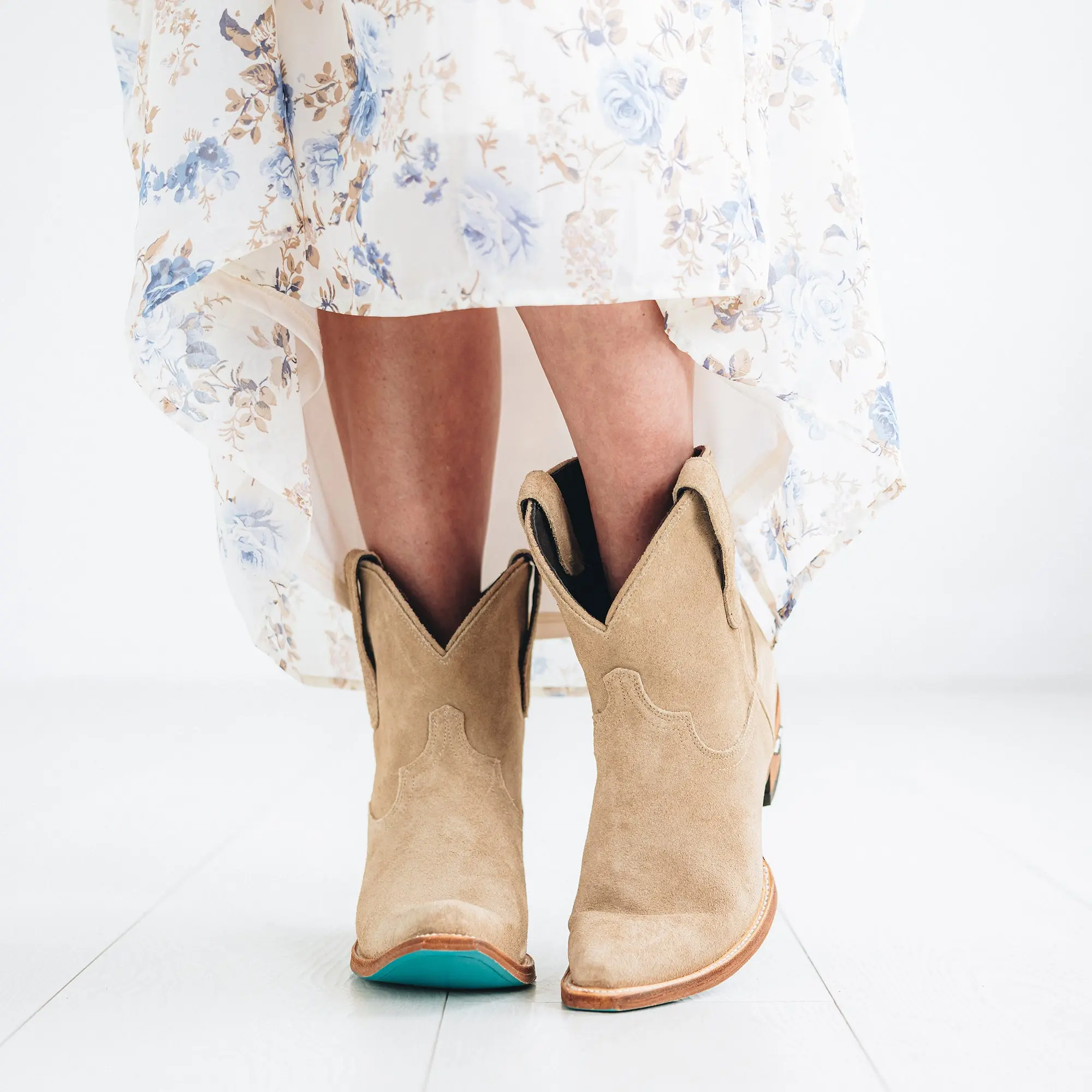 Emma Jane Bootie - Latte Suede - Image 9
