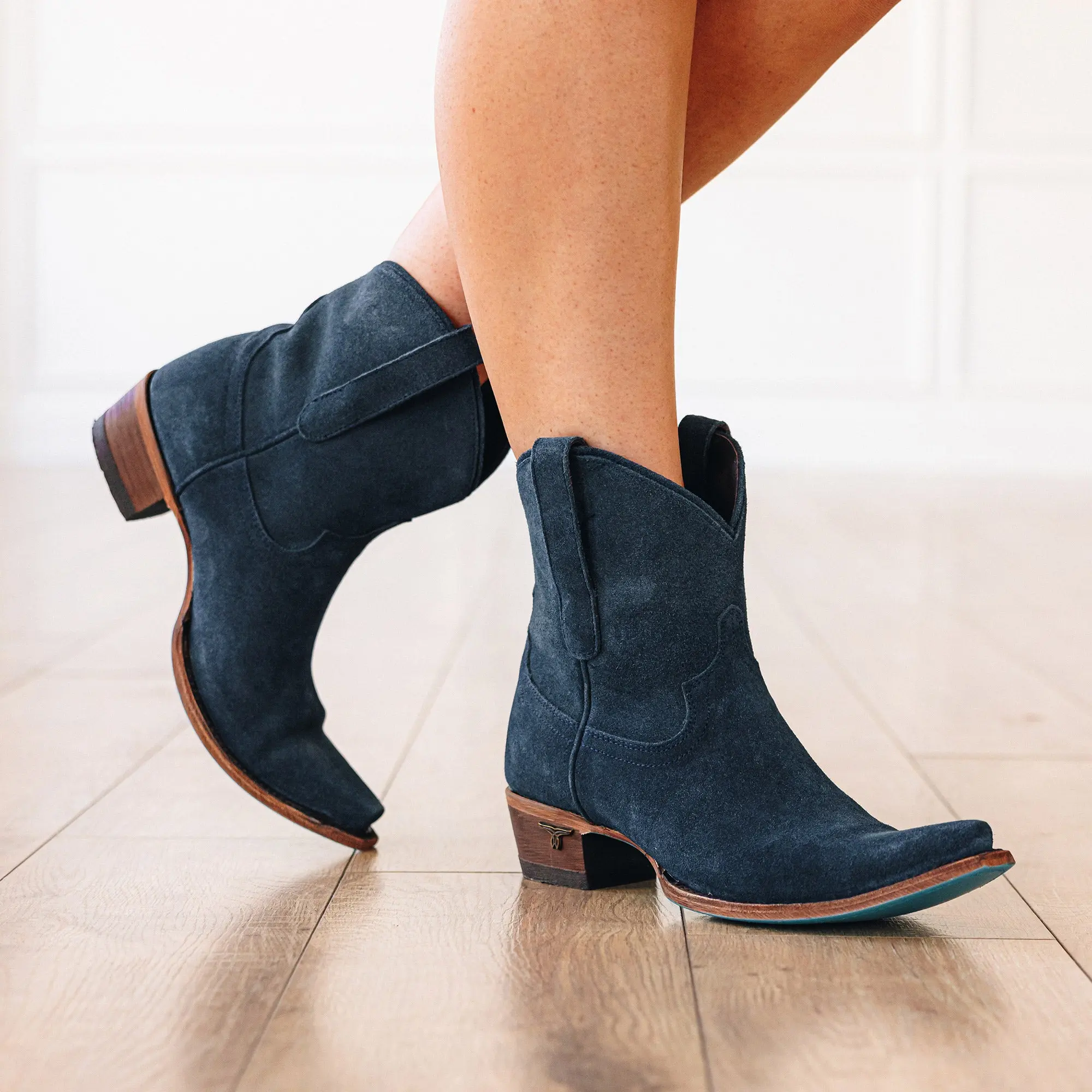 Emma Jane Bootie - Navy Suede - Image 2