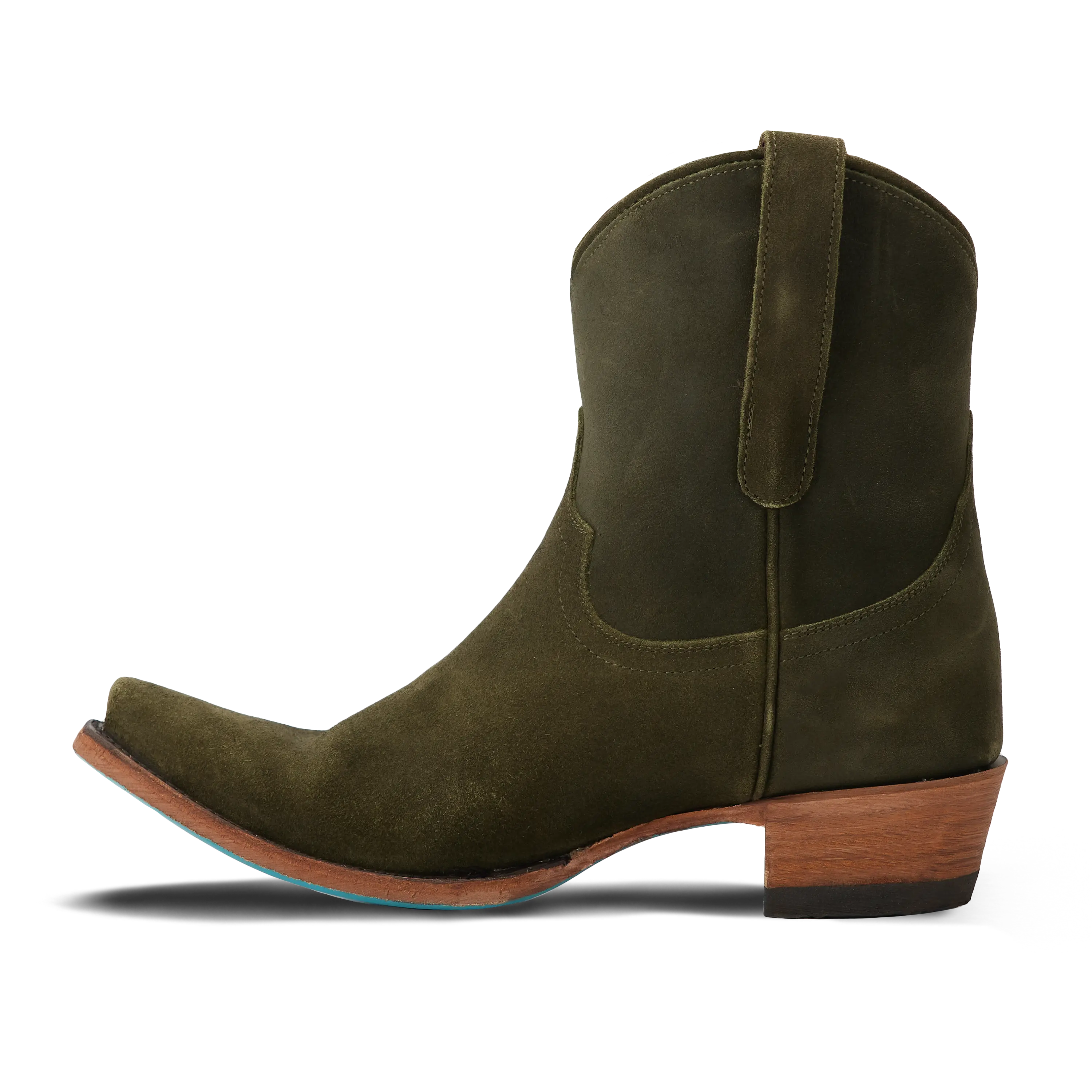 Emma Jane Bootie - Olive Suede - Image 5
