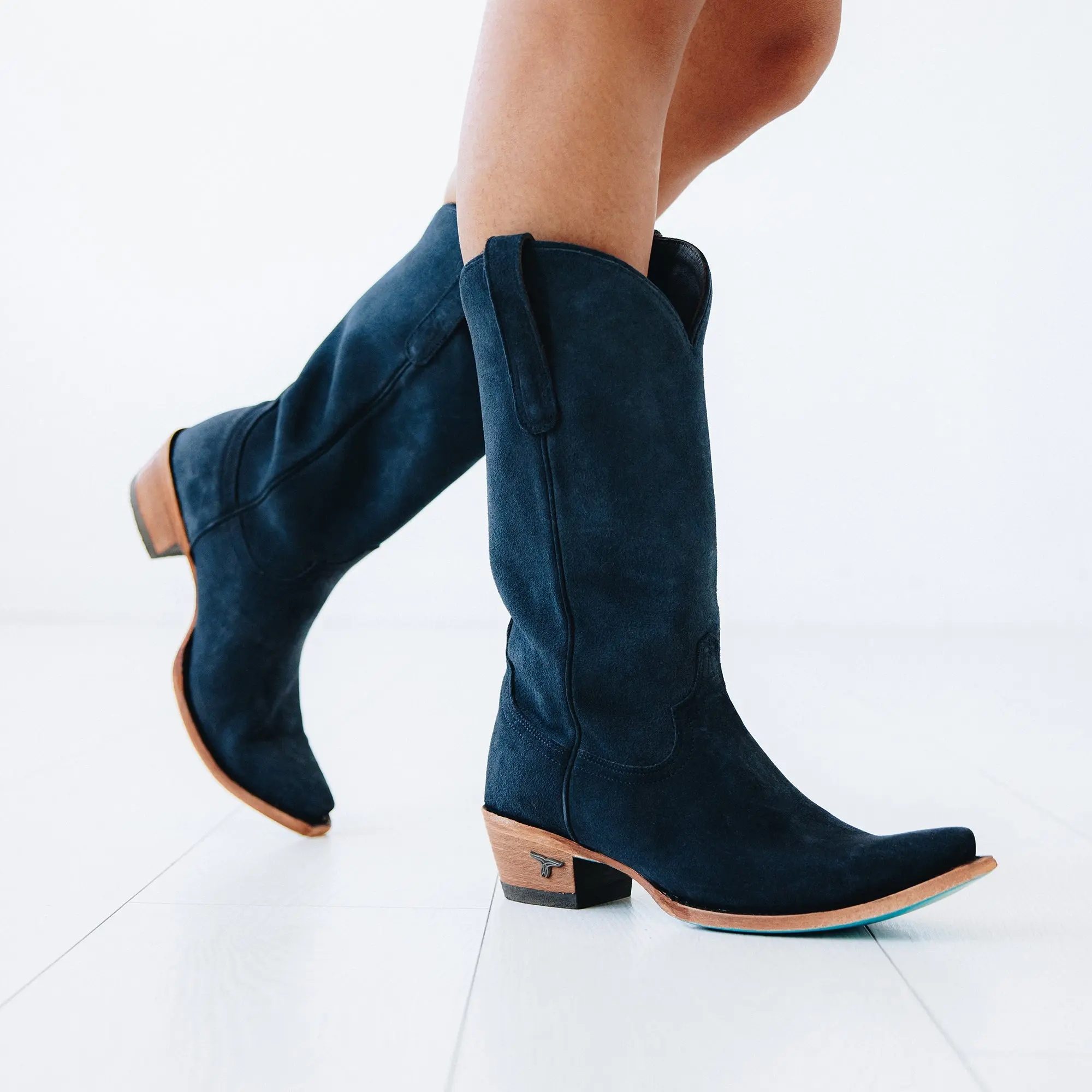 Emma Jane Boot - Navy Suede - Image 2