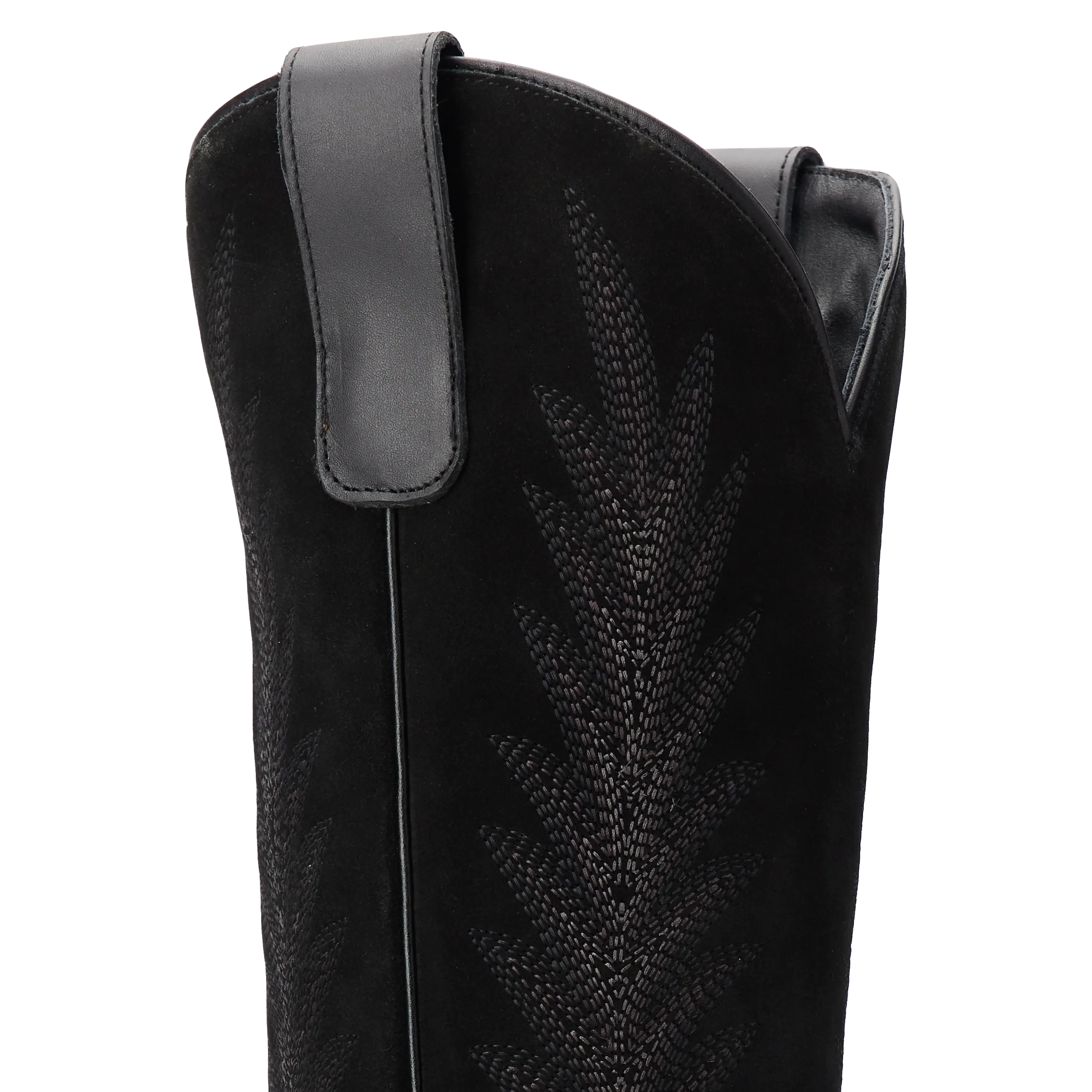 Jentry Knee High Boot - Jet Black & Soft Black Suede - Image 10