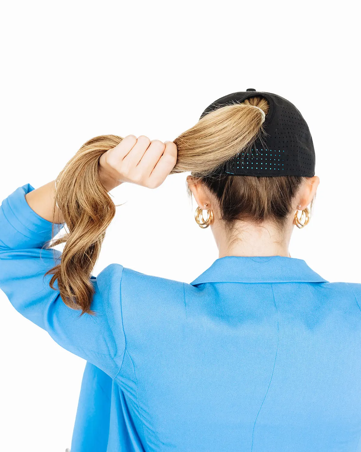 Ladies Ponytail Cap - Black - Image 2