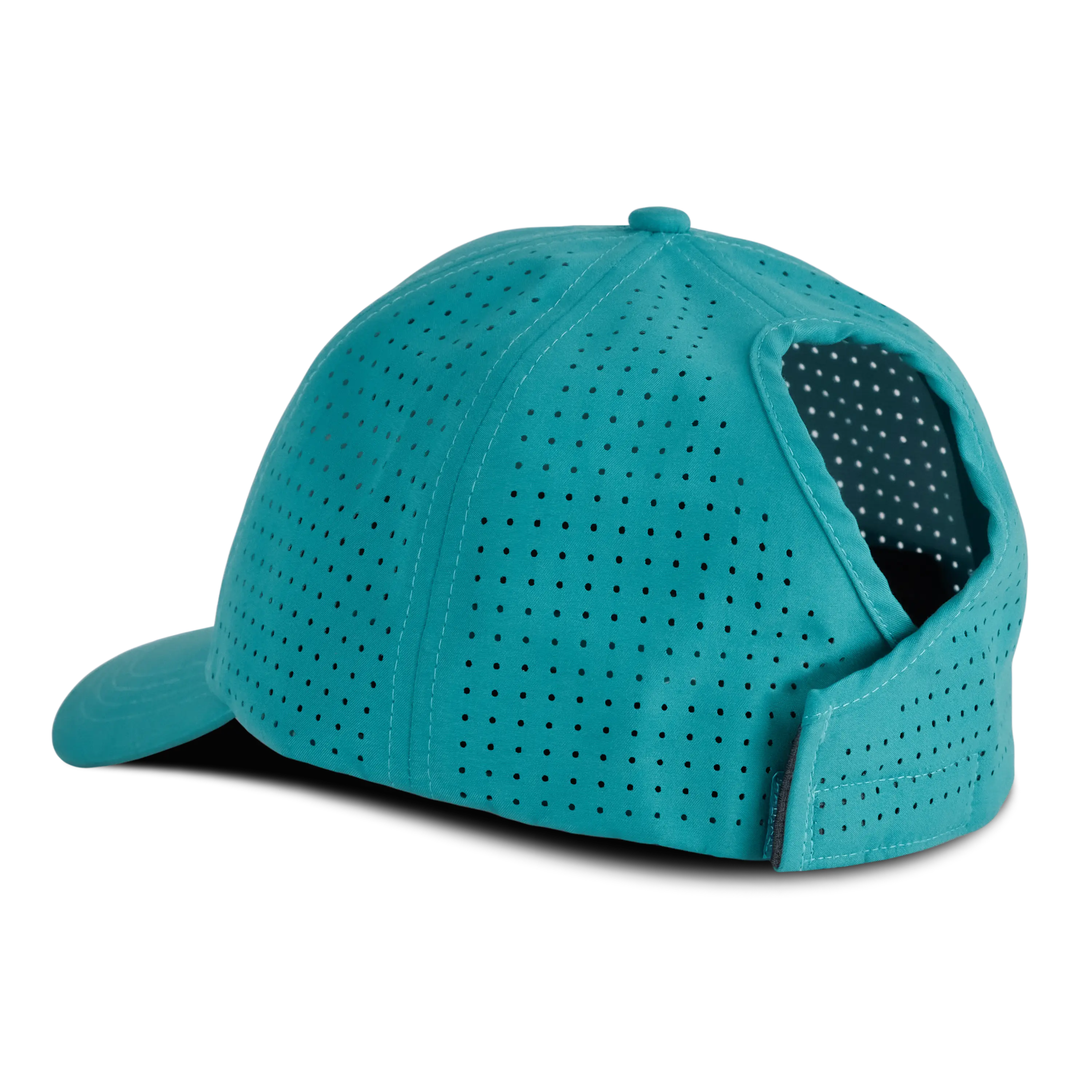 Ladies Ponytail Cap - Turquoise - Image 7