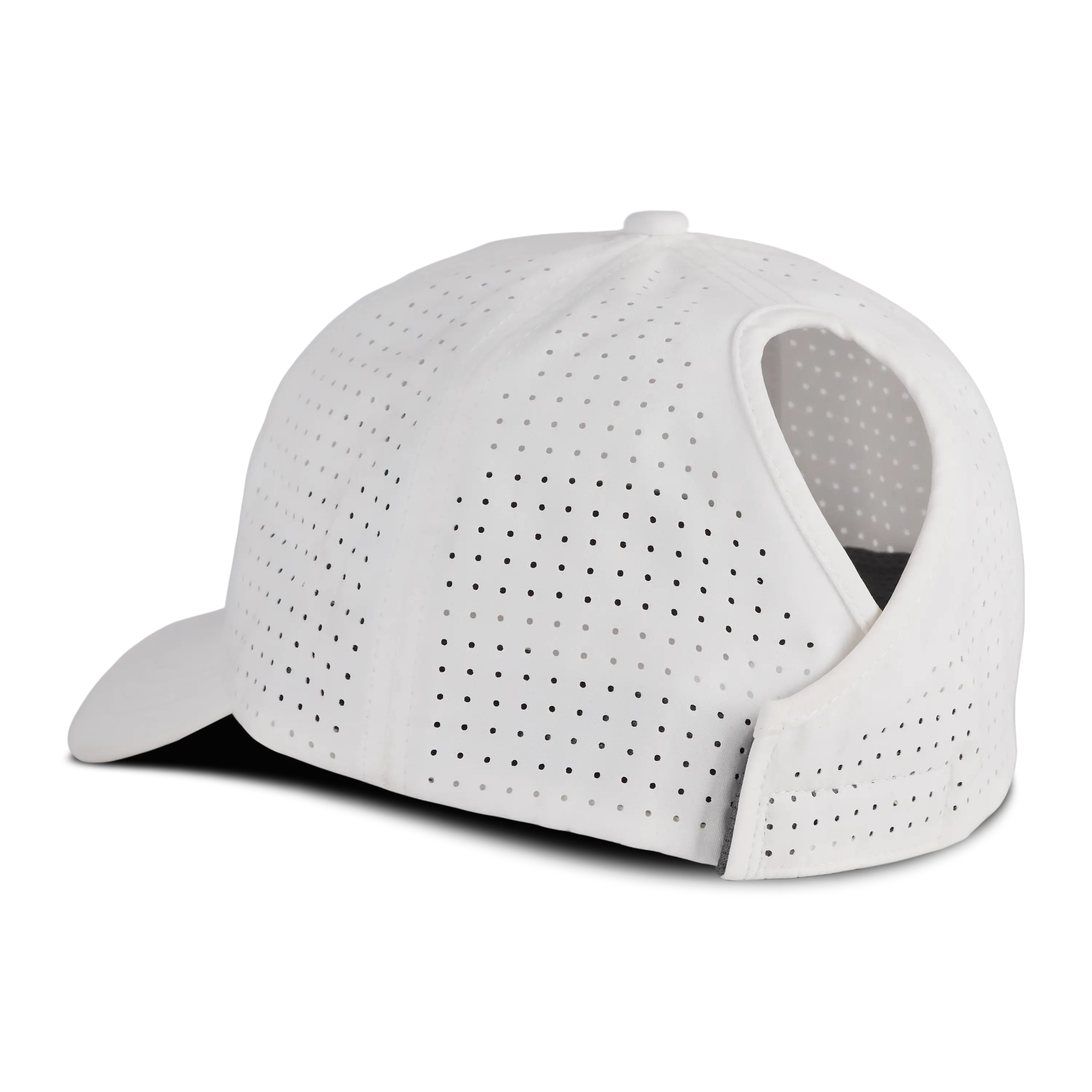 Ladies Ponytail Cap - White - Image 7