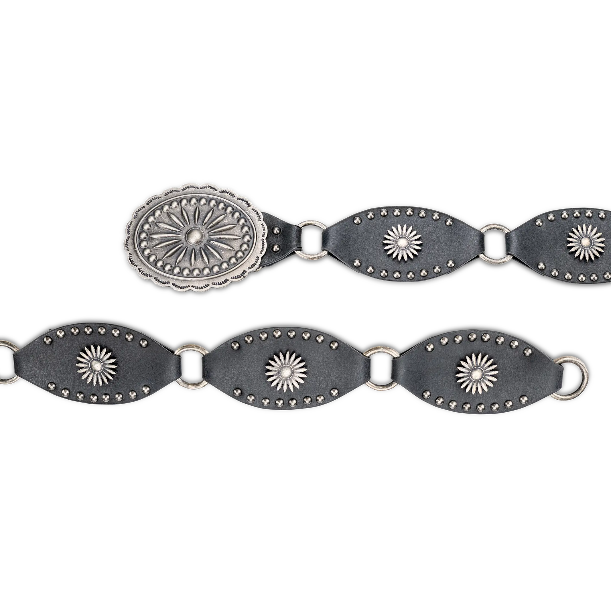 Lane Silver Disc Belt - Jet Black - Image 2