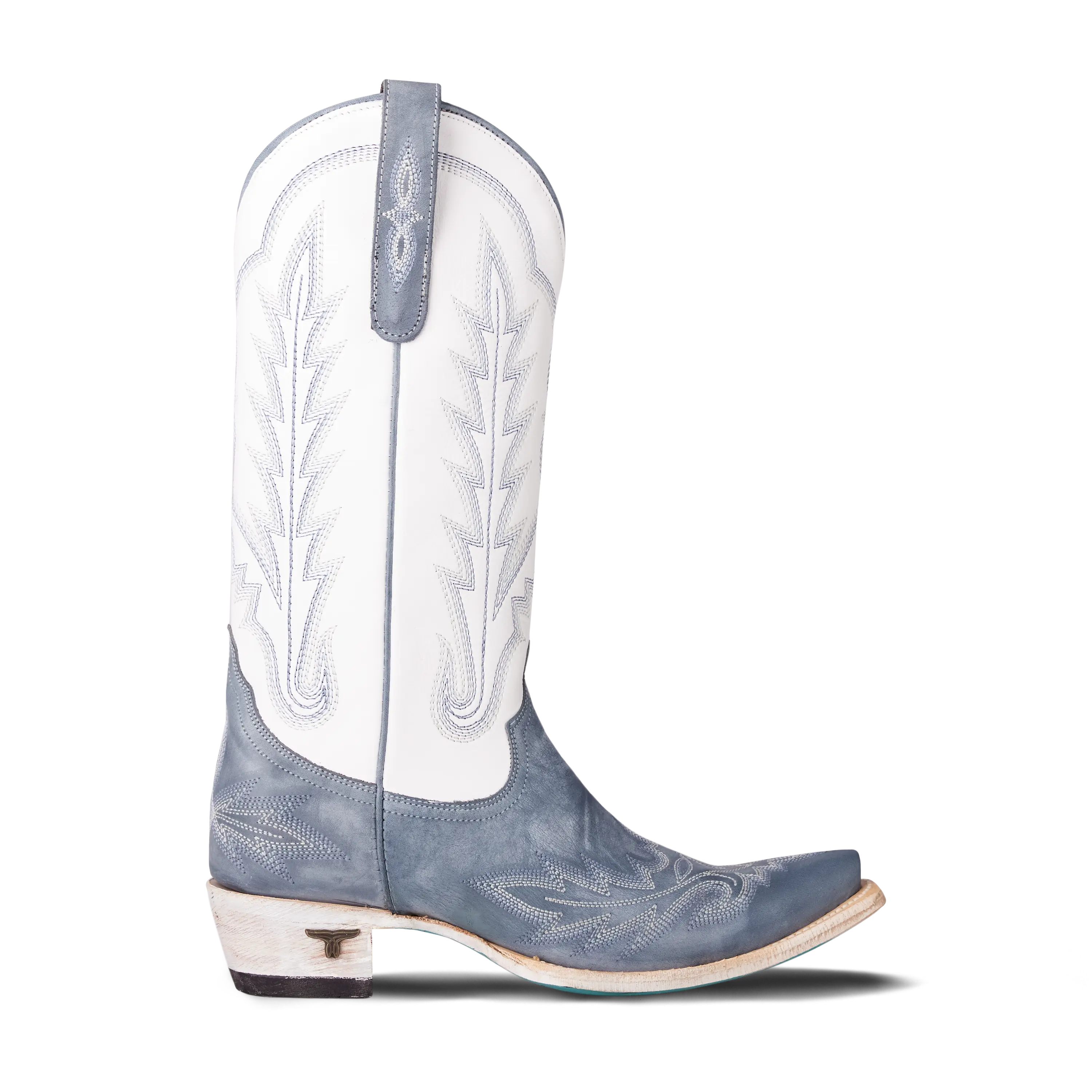 Lexington Boot - Washed Denim/Matte White - Image 3