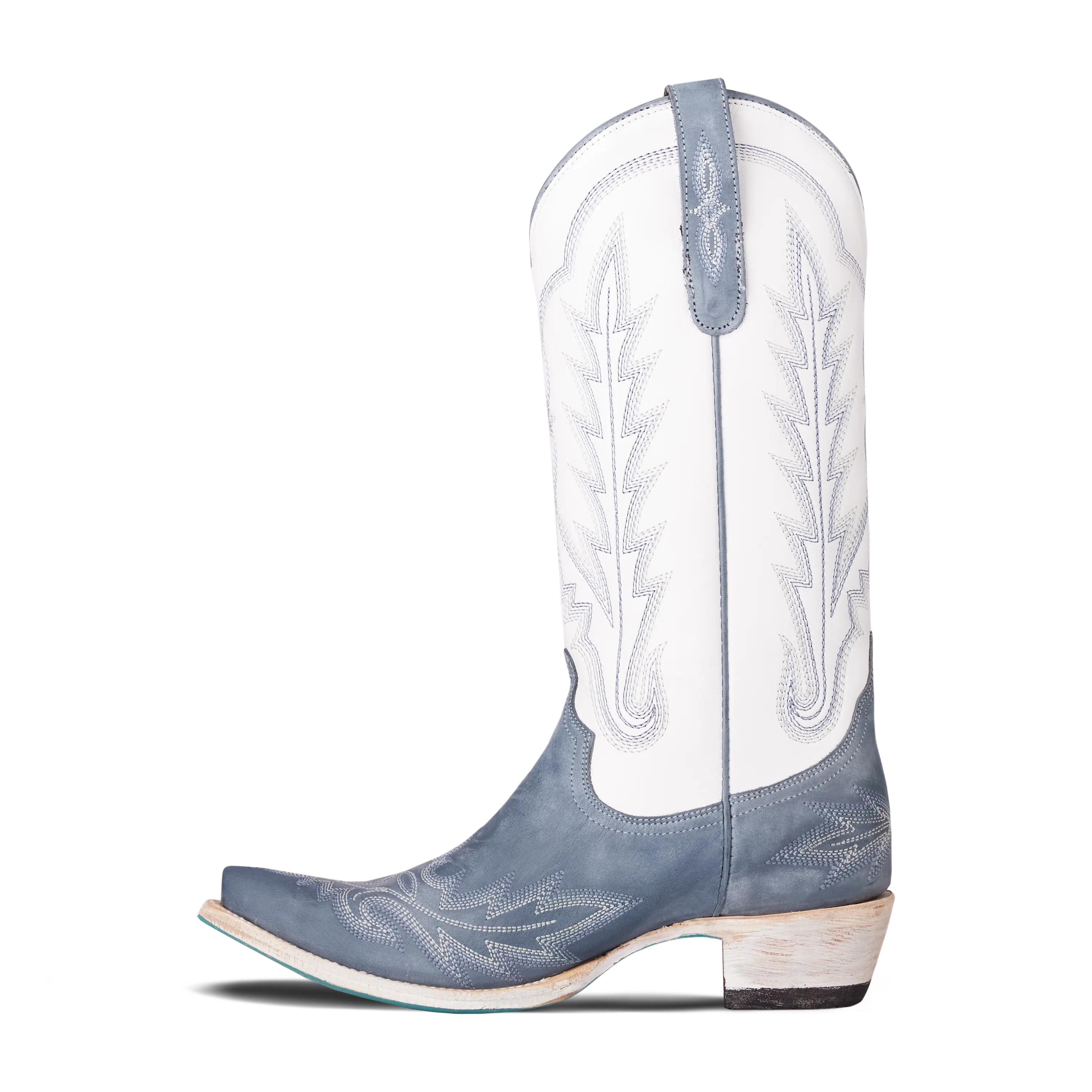 Lexington Boot - Washed Denim/Matte White - Image 4