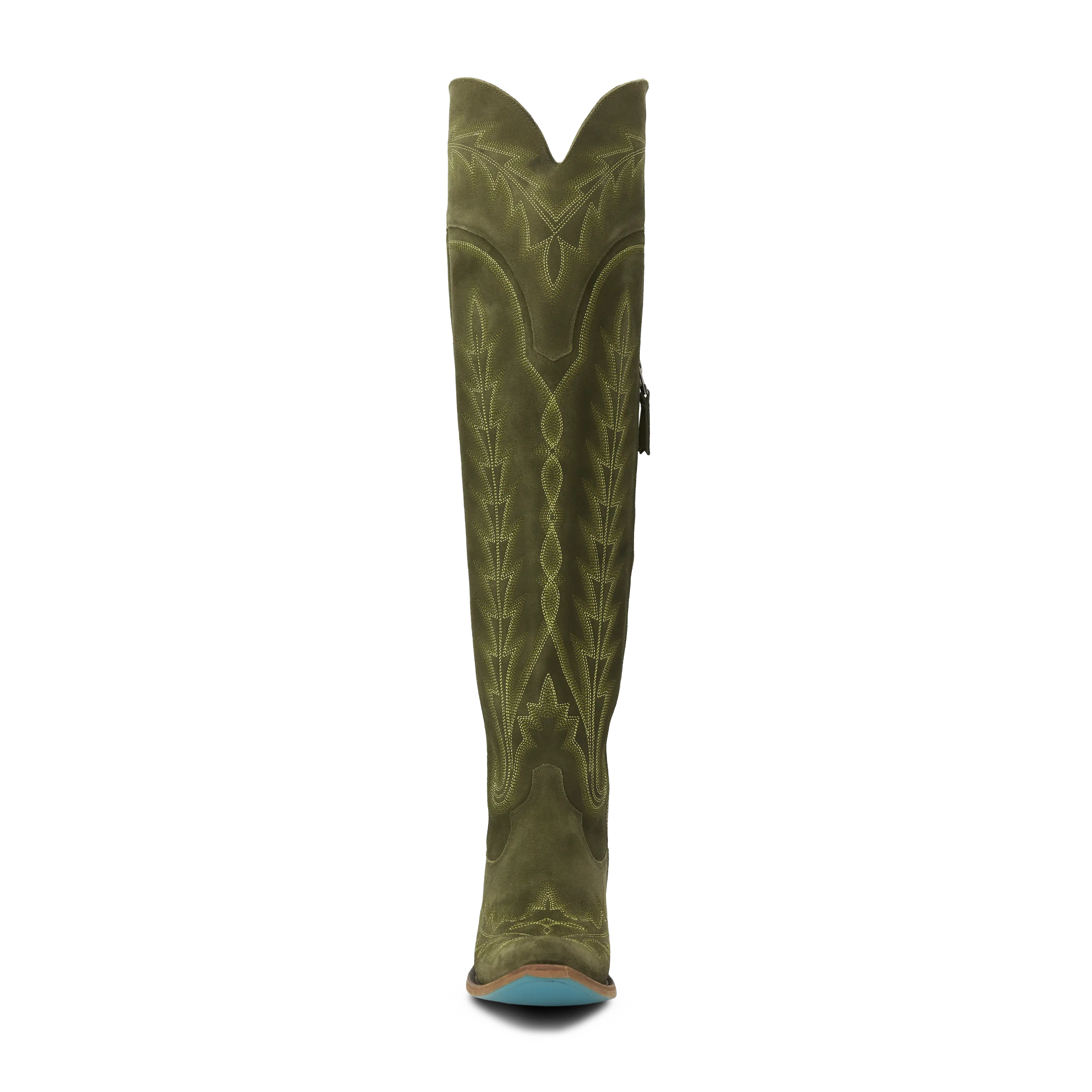Lexington OTK Corset - Olive Suede **Final Sale** - Image 6