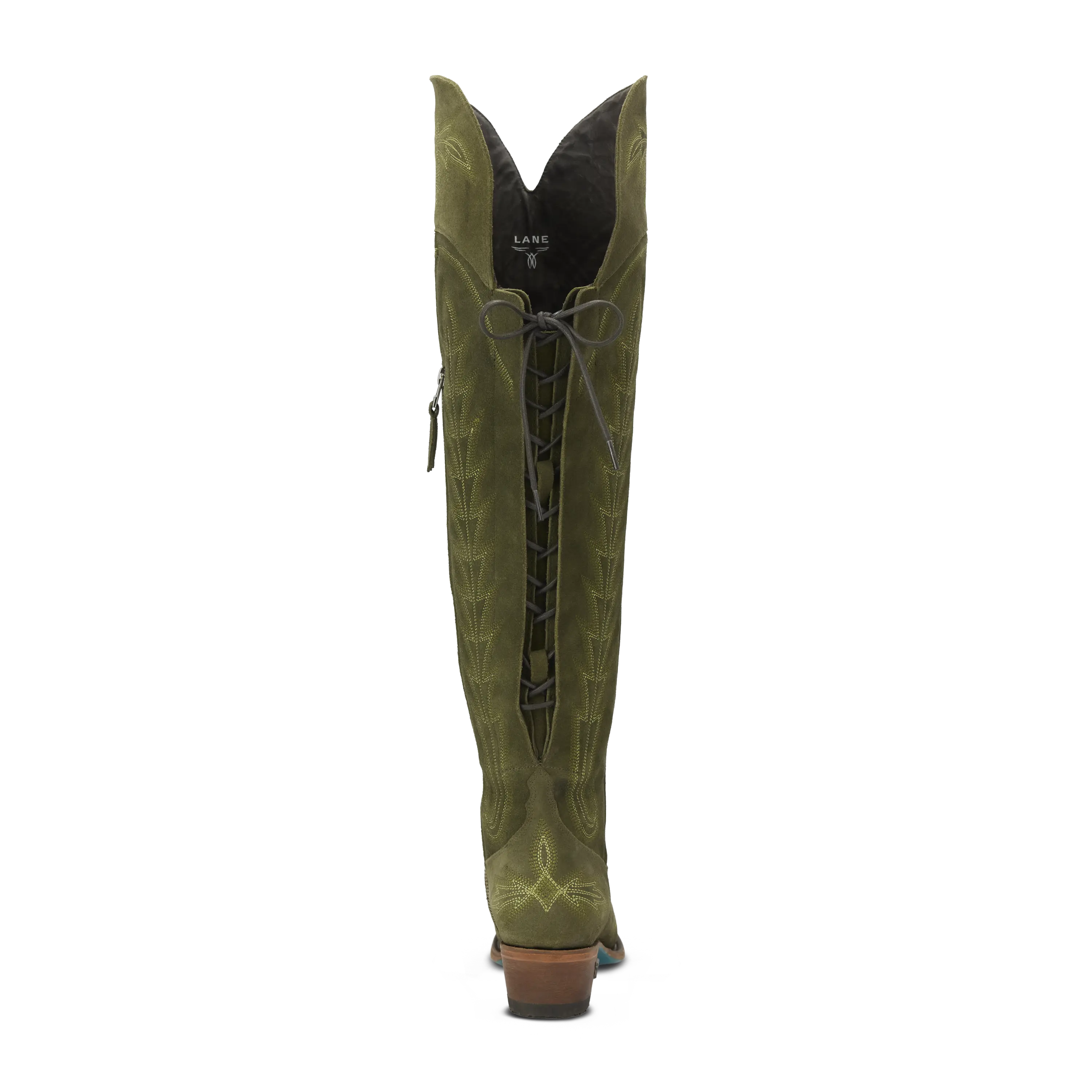 Lexington OTK Corset - Olive Suede **Final Sale** - Image 7