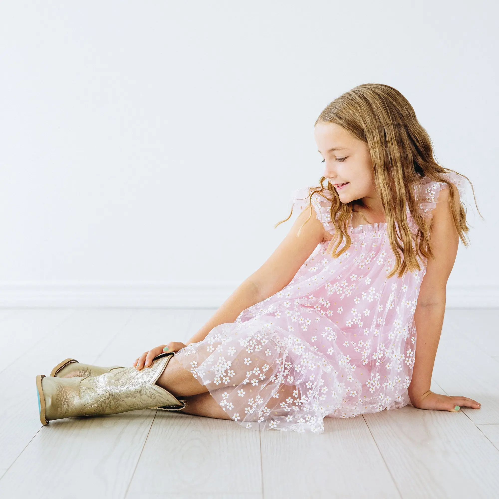 Lil' Lane Girls Smokeshow Boot - Champagne Metallic - Image 15