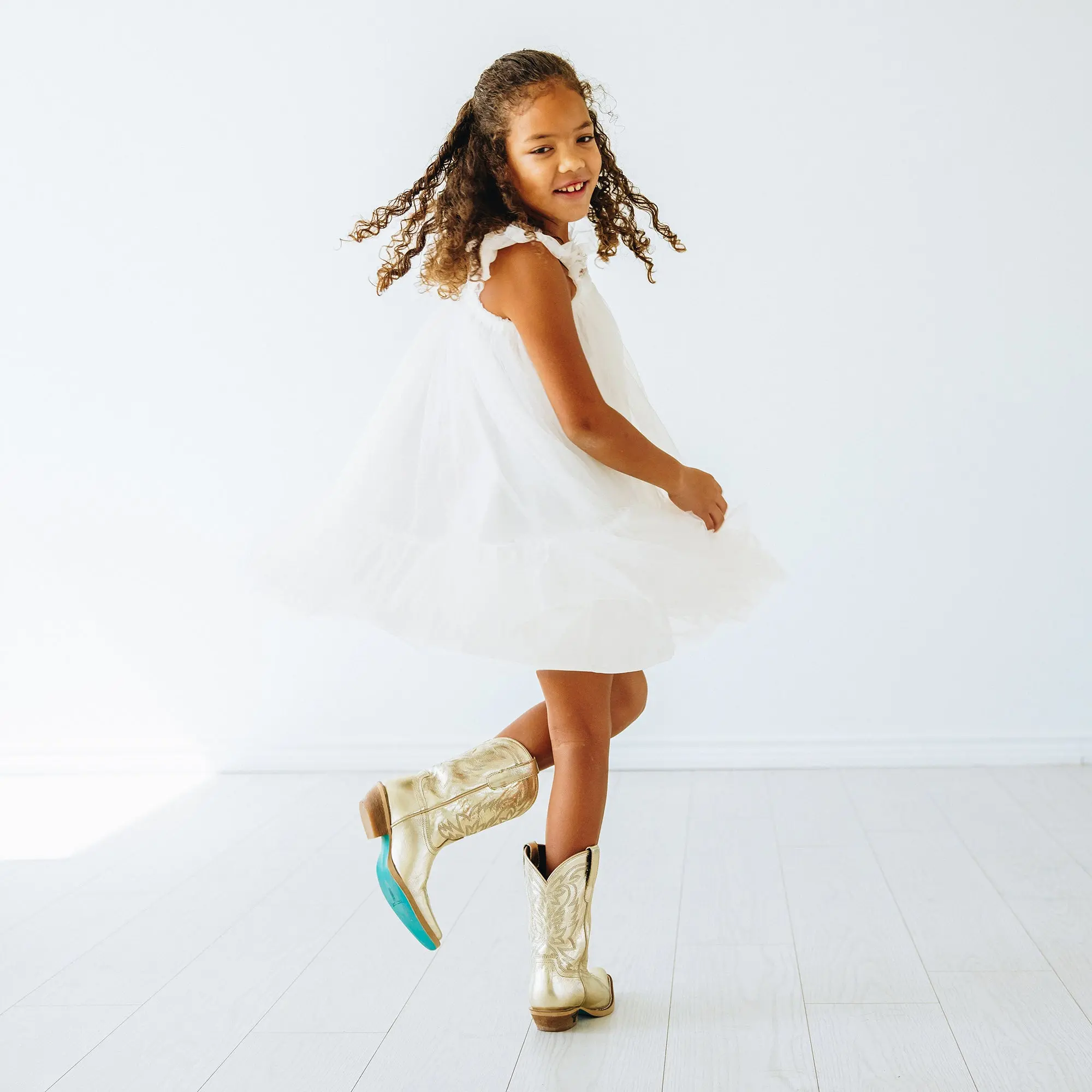 Lil' Lane Girls Smokeshow Boot - Champagne Metallic - Image 17