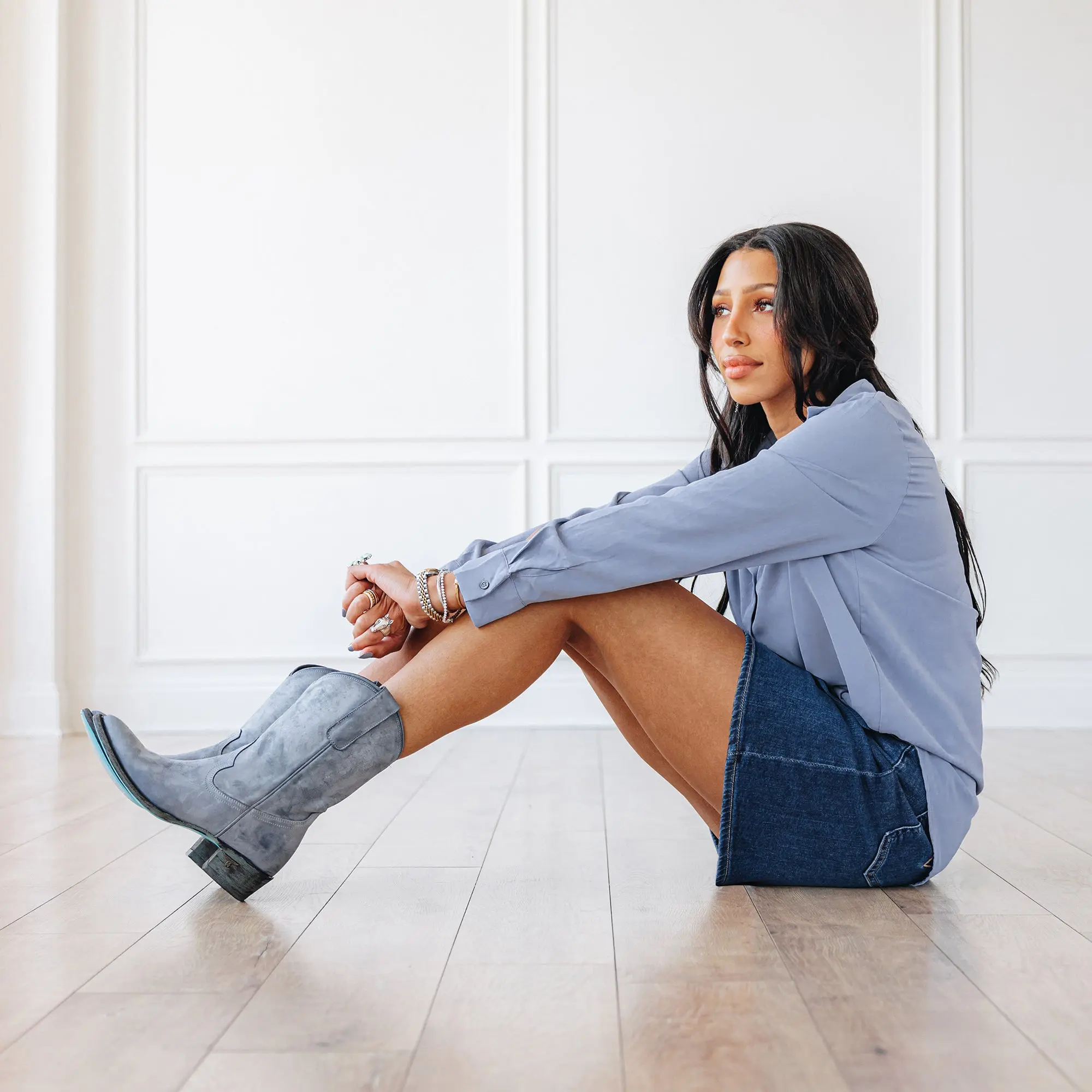 Plain Jane Midi - Washed Denim - Image 3