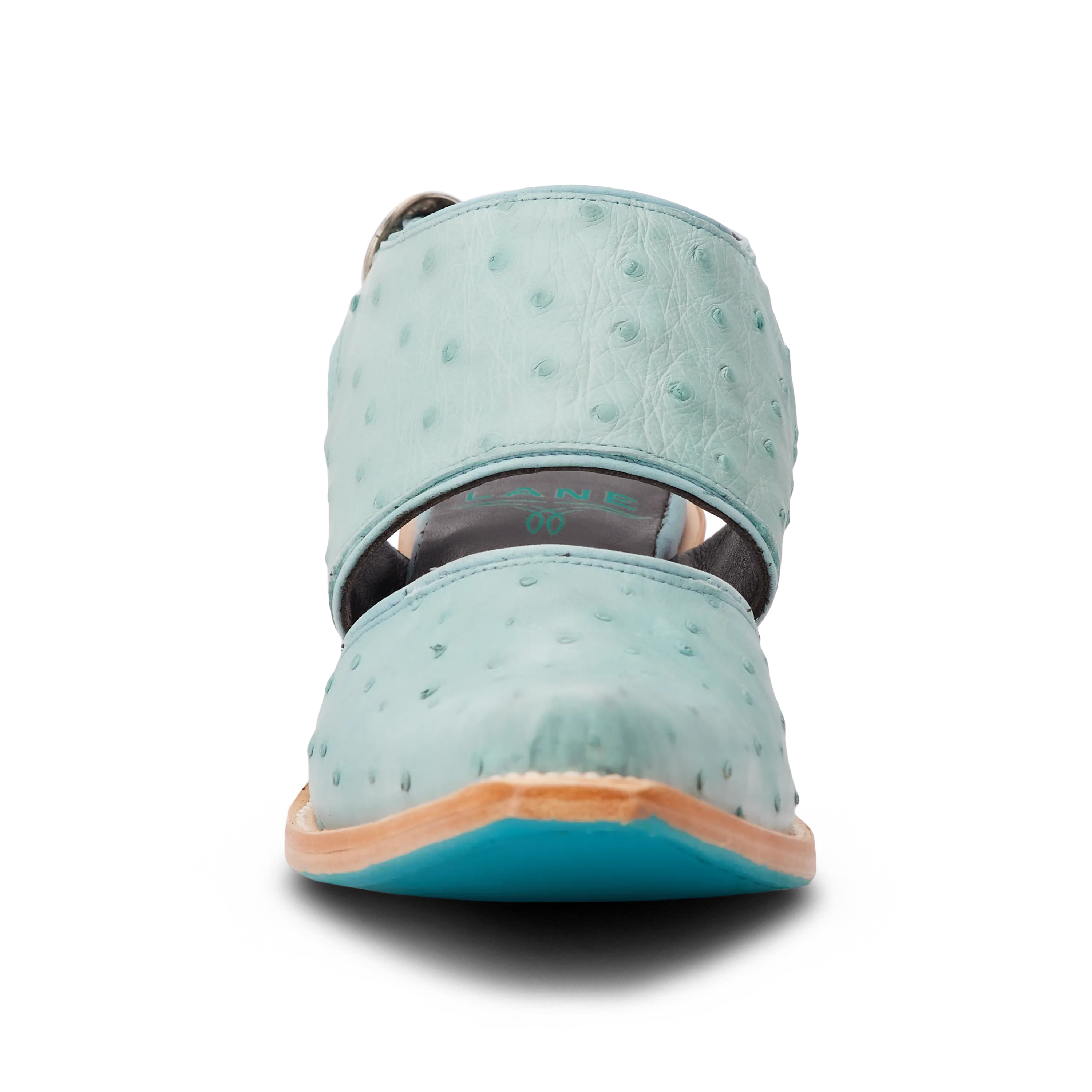 Plain Jane Slingback Mule - Powder Blue Ostrich - Image 6