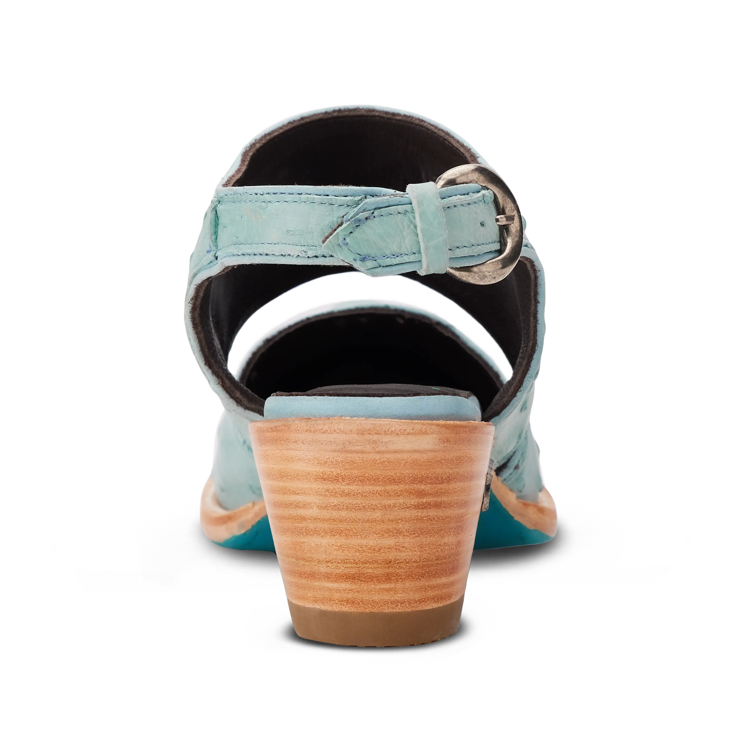 Plain Jane Slingback Mule - Powder Blue Ostrich - Image 7