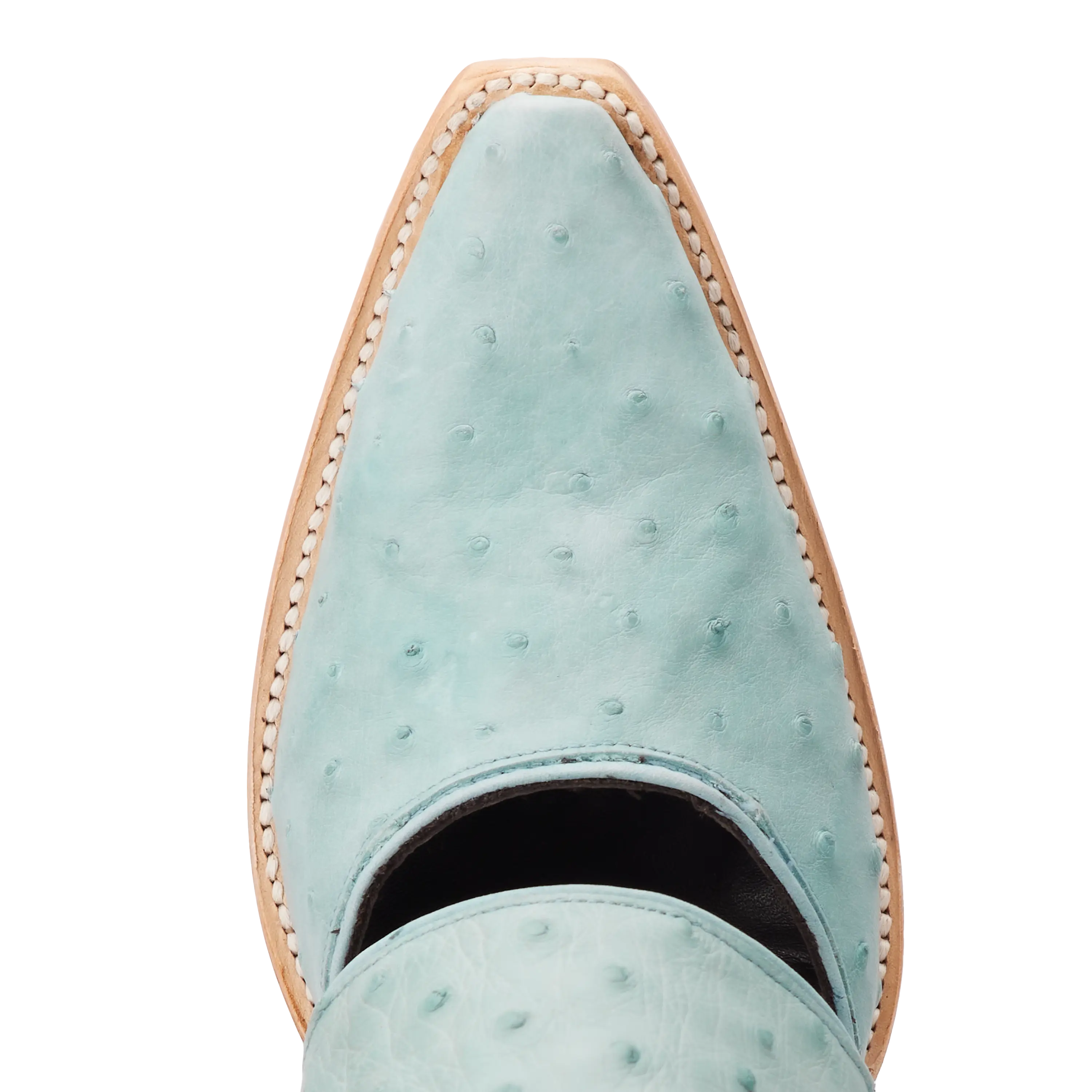 Plain Jane Slingback Mule - Powder Blue Ostrich - Image 8