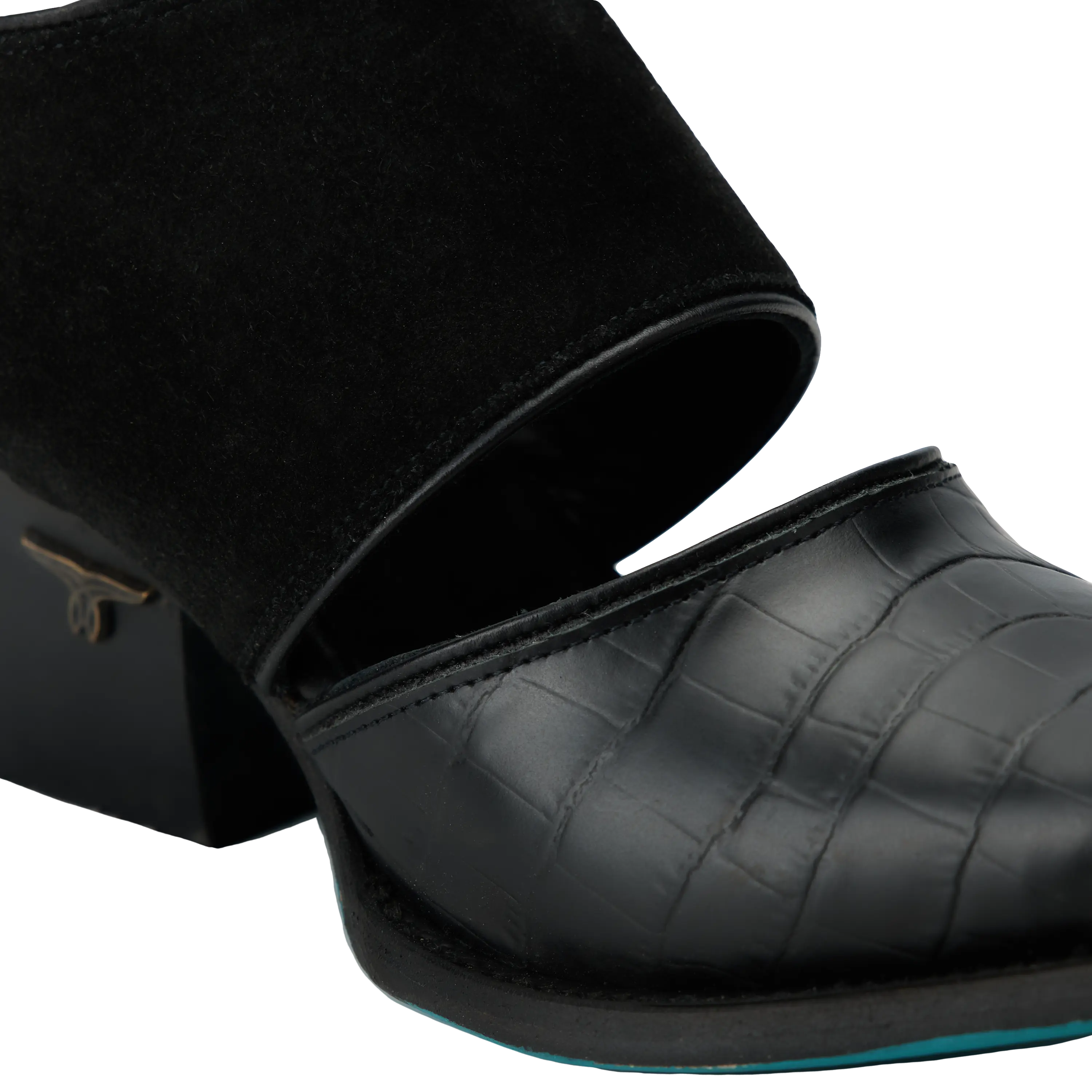 Plain Jane Slingback Mule - Soft Black Suede - Image 10