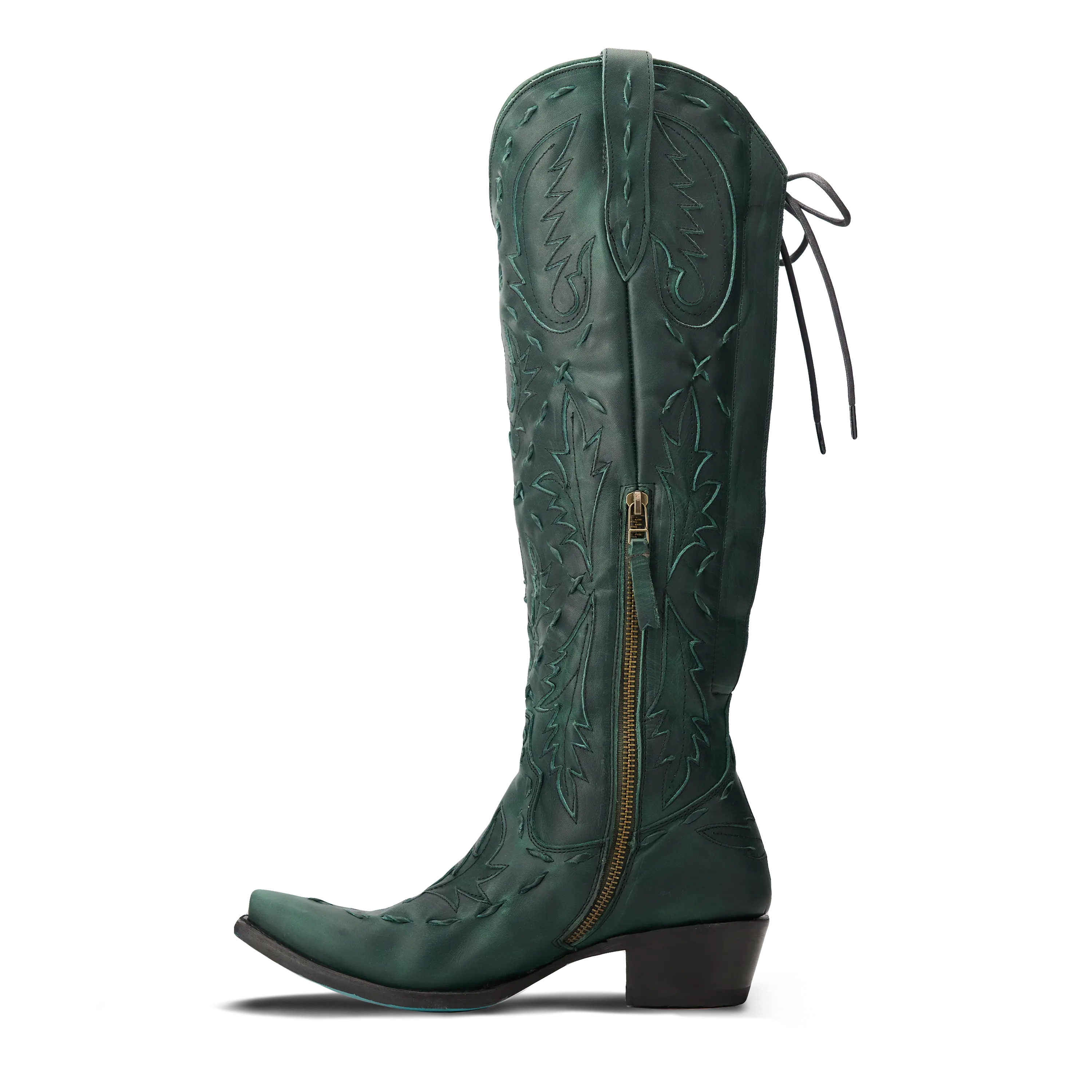 Reverie Knee High Corset - Emerald Green **Final Sale** - Image 5