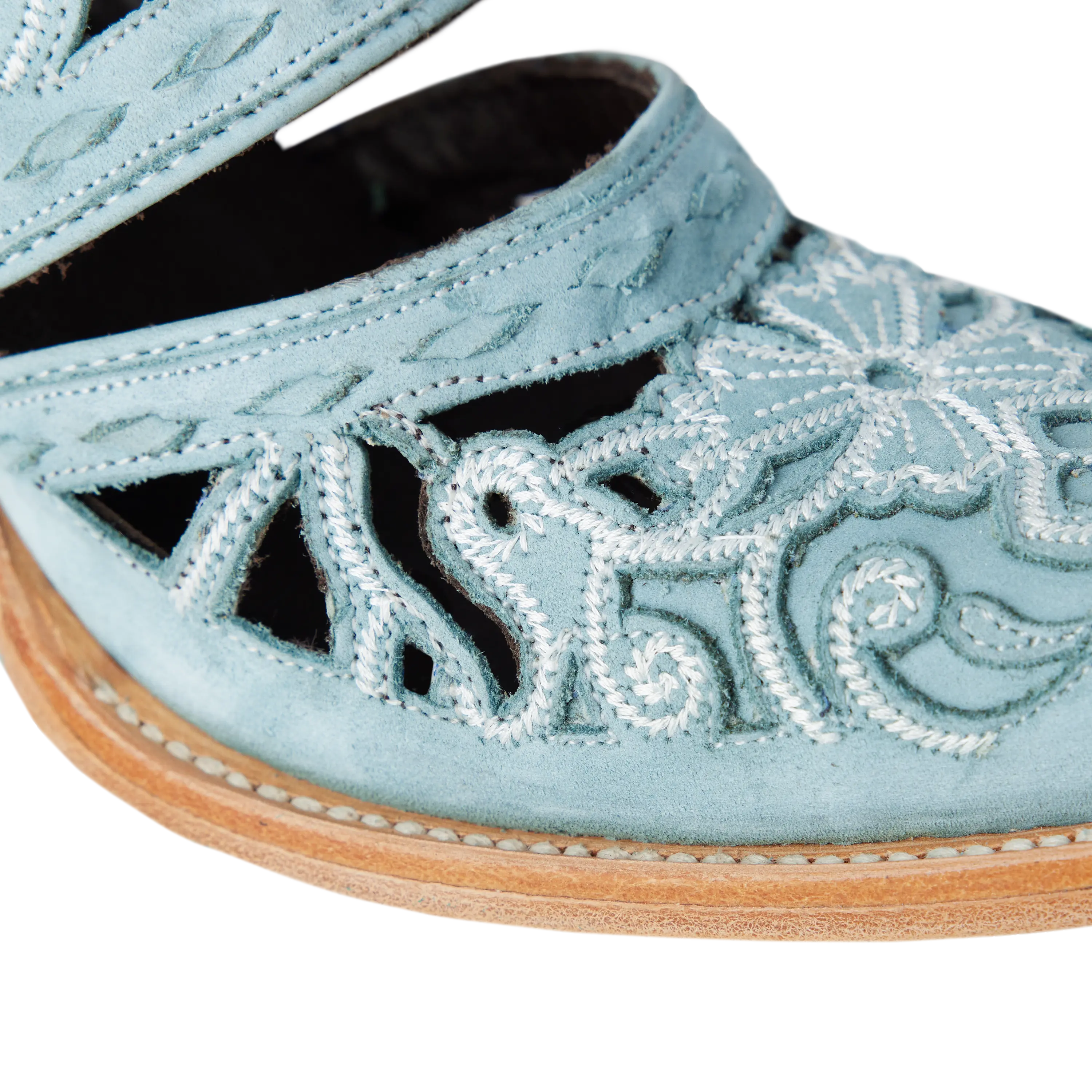 Robin Cut Out Slingback Mule - Powder Blue - Image 10