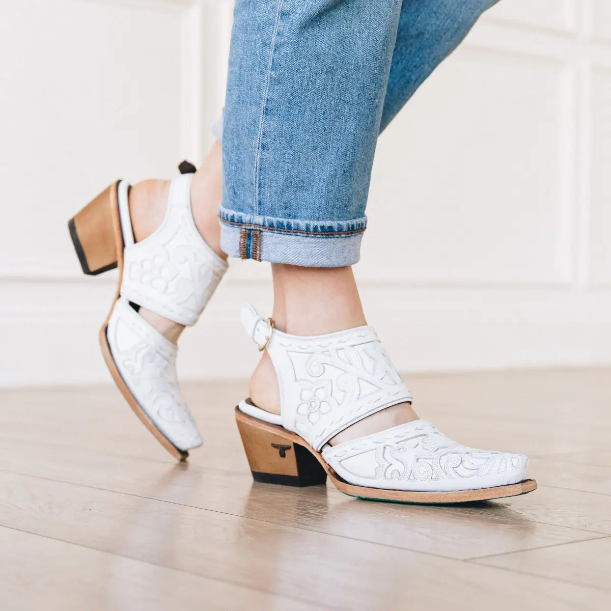 Robin Slingback Mule - Matte White - Image 13