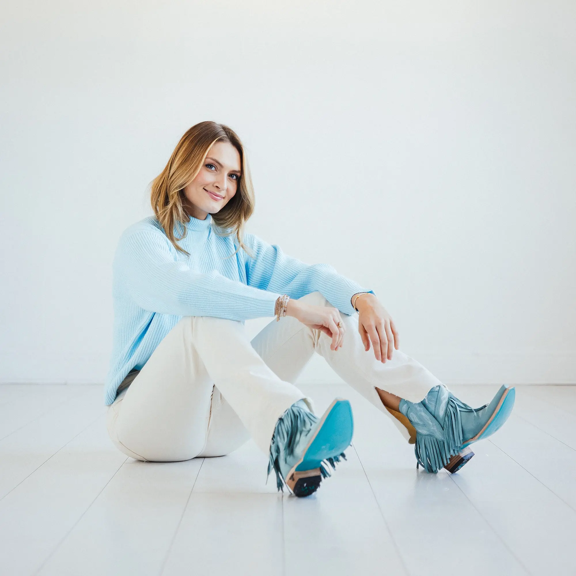 Senita Falls Bootie - Powder Blue **Final Sale** - Image 8