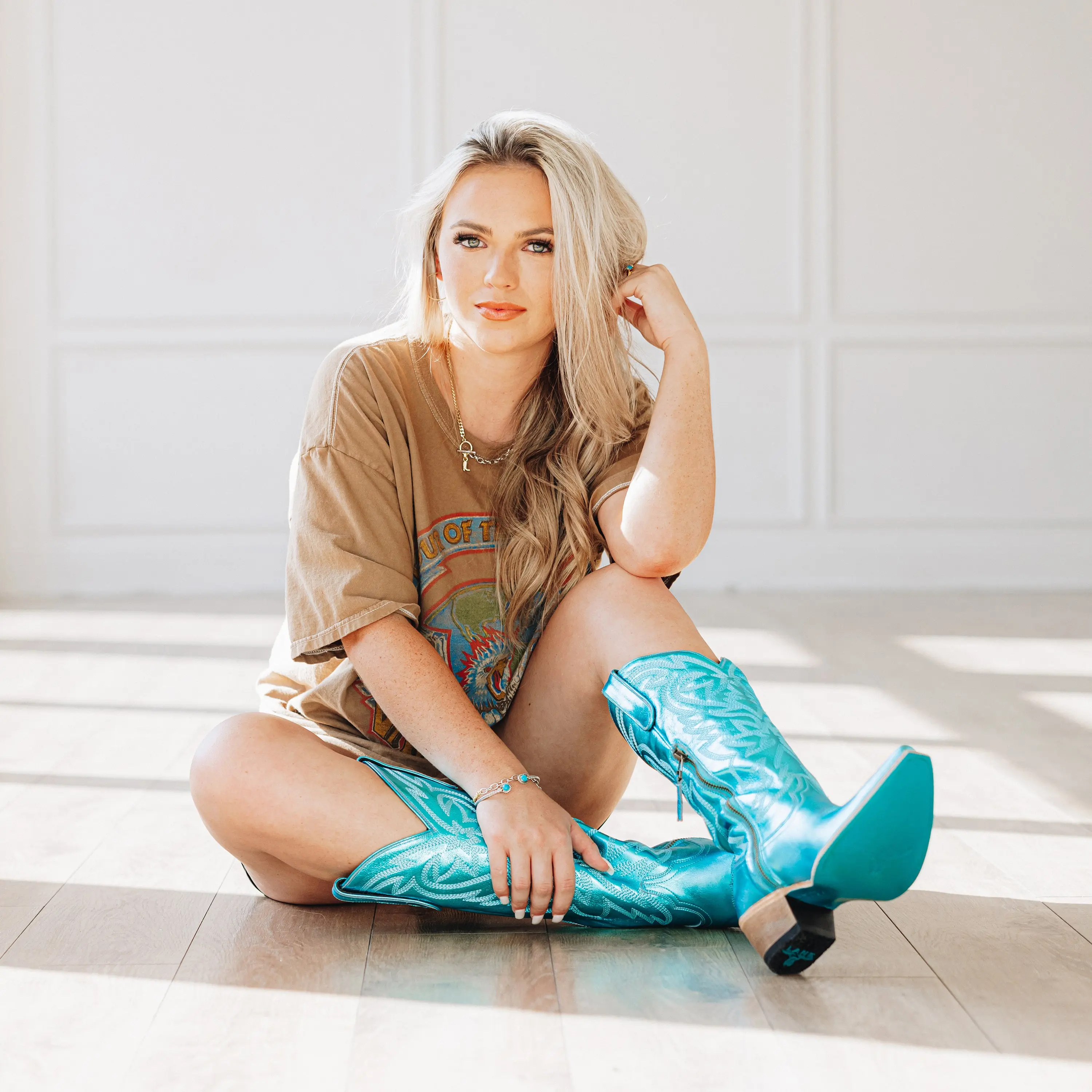 Smokeshow Boot - Turquoise Metallic - Image 9