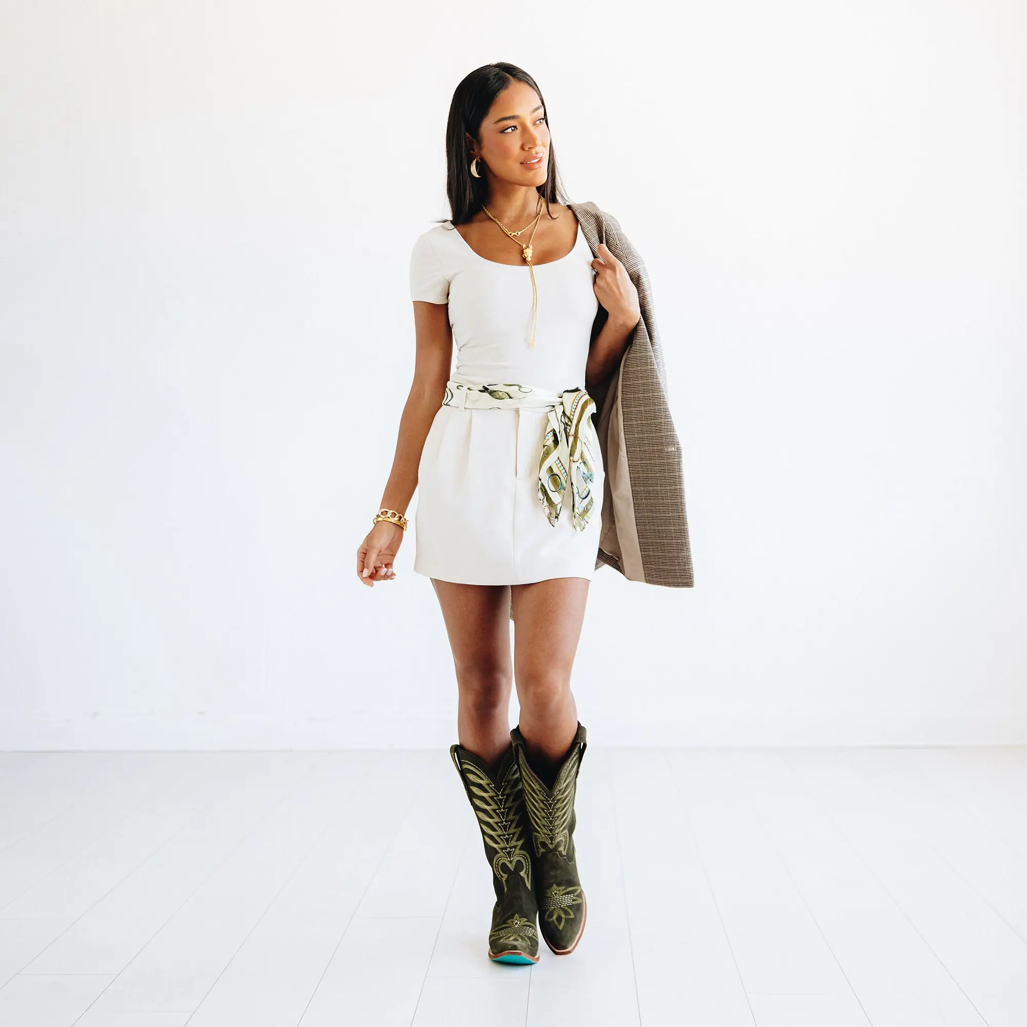 Squash Blossom Boot - Olive Suede - Image 3
