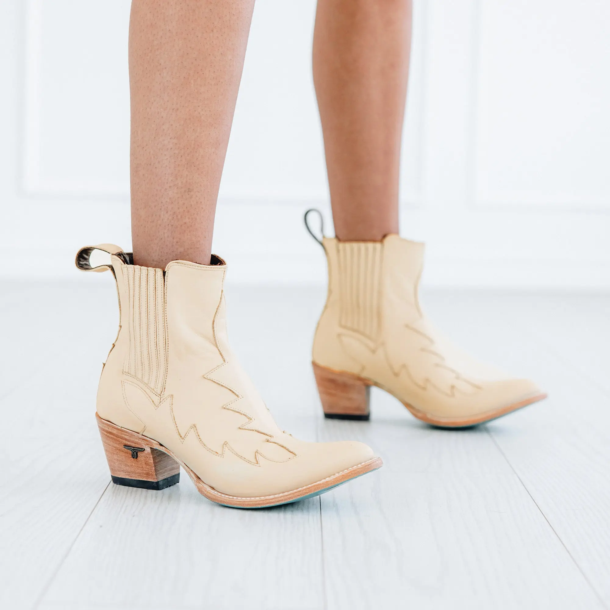 Western Chelsea Bootie - Pale Ivory **Final Sale** - Image 11